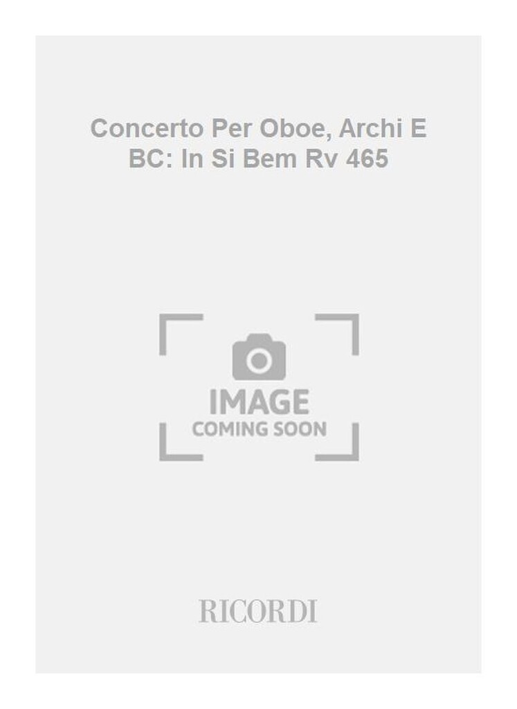 Concerti Per Ob., Archi E B.C.: In Si Bem. Op.VII
